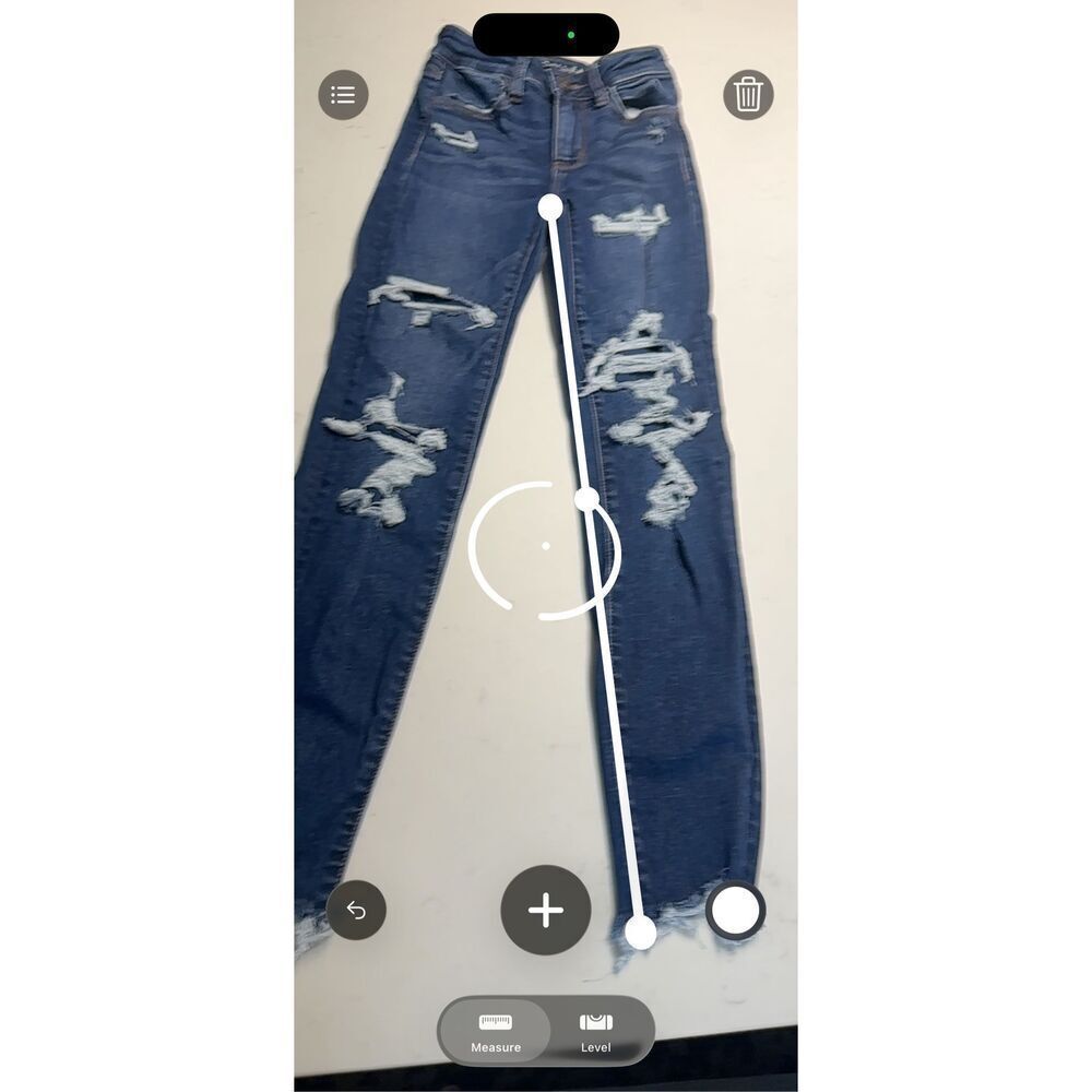 American Eagle Distressed Ripped Skinny Jeans Frayed Hem youth teen size 000 8 h